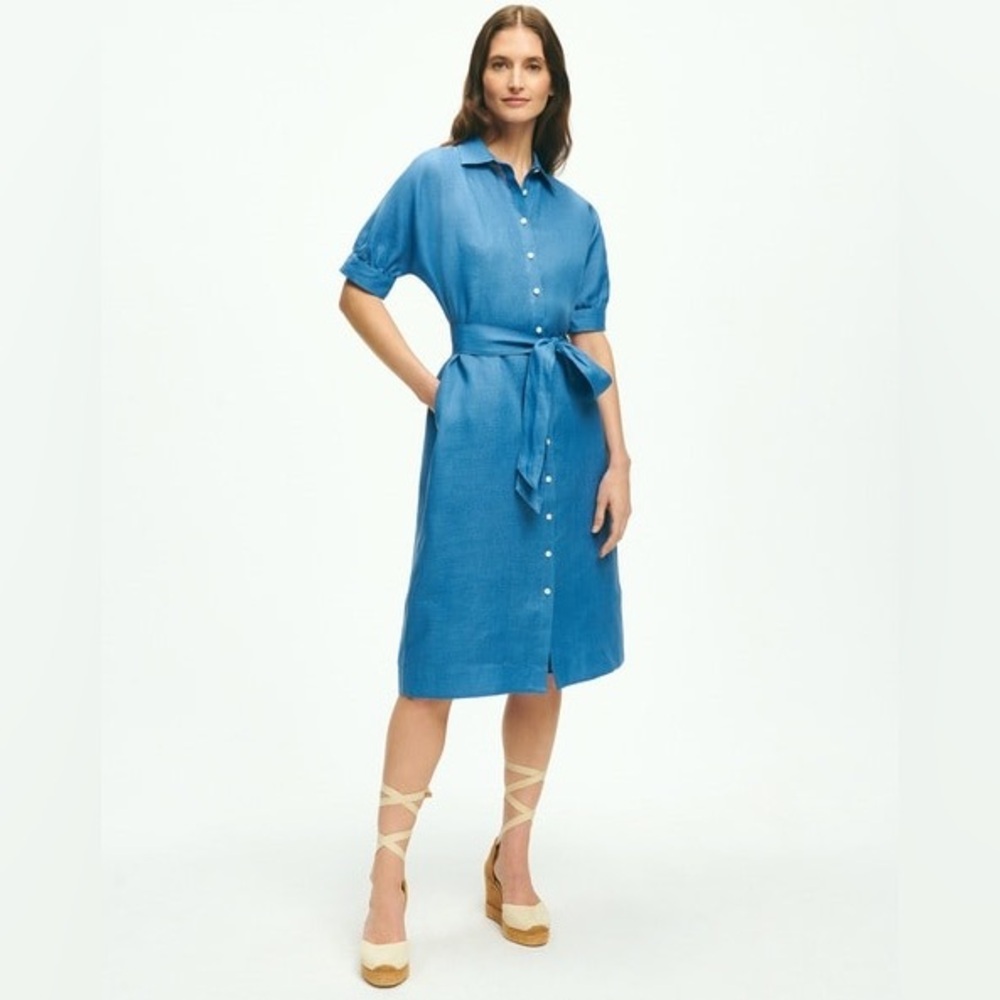 Brooks Brothers Blue Midi Dress